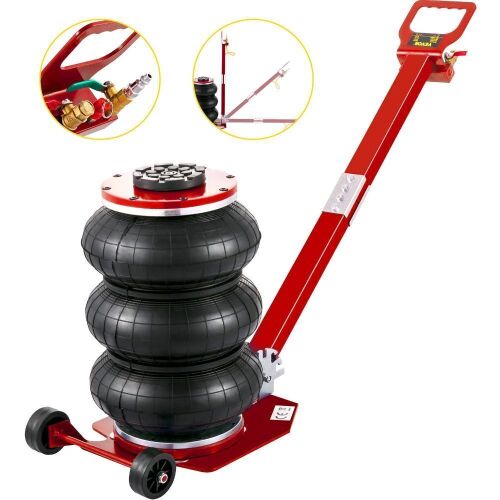 VEVOR Pneumatic Car Jack with Two Wheels 6600lbs Capacity, Folding Rod Fast Lifting - Lot 17