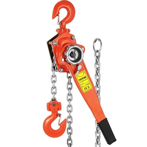 VEVOR Manual Lever Block Chain Hoist 6600 lbs, 5/16" Diameter  - Lot 167