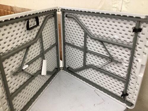 6ft Portable Folding Plastic Dining Table w/ Handle, Lock  - Lot 218