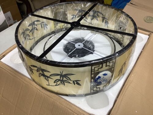 Chinese Style Semi Flush Light Fixture  - Lot 242