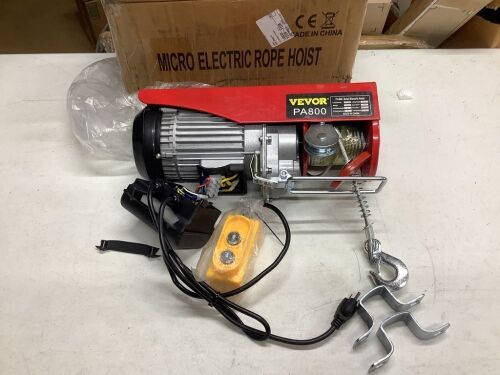VEVOR 110V Electric Hoist 1760lbs with Remote - For Repair  - Lot 252