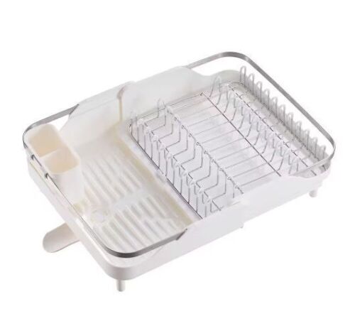 VEVOR Expandable Stainless Steel Dish Drainer with Drainboard, 11.6 in.-18.5 in. - Lot 257