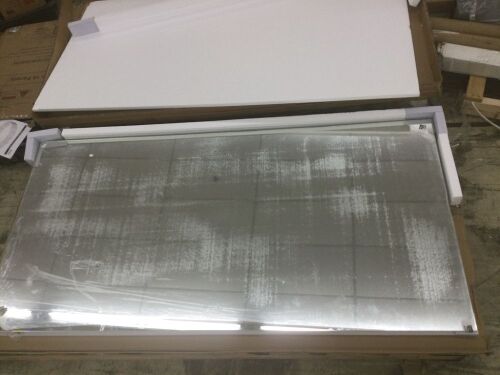 Keonjinn Backlit LED Bathroom Vanity Mirror, Wall Mounted, Anti-Fog Dimmable, 72 x 36 Inch - Small Chip on Corner - Lot 361