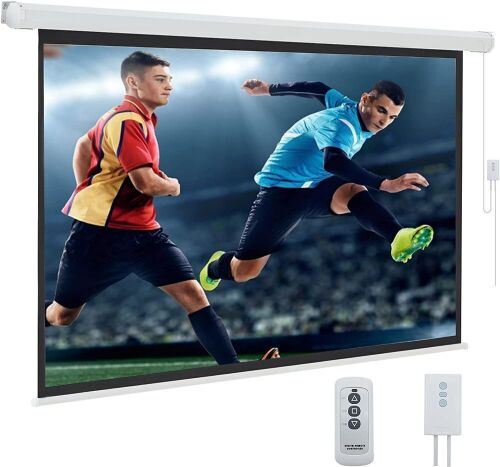 YODOLLA 84inch Motorized Projection Screen, 16:9 4K 3D HD, Wall/Ceiling Mounted - Lot 453