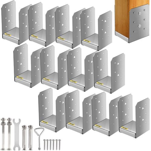 VEVOR Stainless Steel Adjustable Post Base 4 x 4" (Inner Size:3.74 x 3.15"), 12 pc - Lot 457