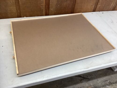 1000 Piece Wooden Rotating Puzzle Board with 4 Drawers, 30" x 22"  - Lot 593