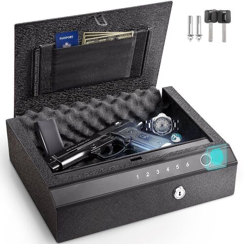 VEVOR 3-Way Quick Access Firearm Case Box, Advanced Biometric Technology  - Lot 255