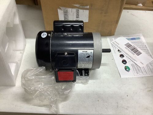 1HP Electric Single Phase Air Compressor Motor 3450 RPM  - Lot 300