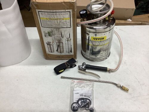 VEVOR 1Gal Stainless Steel Sprayer with 12" Wand  - Lot 301