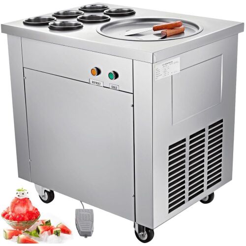 VEVOR Commercial Ice Roll Maker, 740W, 13.7" Diameter Single Pan - Lot 62