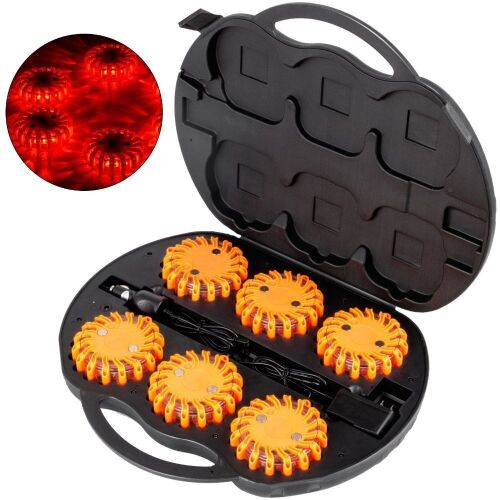 6pc Road Flares Emergency Flashing Lights  - Lot 710