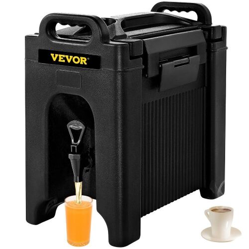 VEVOR 2.5 Gal Double-Walled Hot/Cold Beverage Server w/ PU Insulation Layer, 2-Stage Faucet  - Lot 565