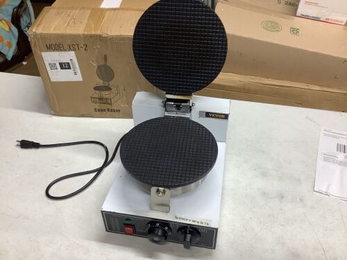 VEVOR 1200W Commercial Waffle Cone Machine, 110V  - Lot 661