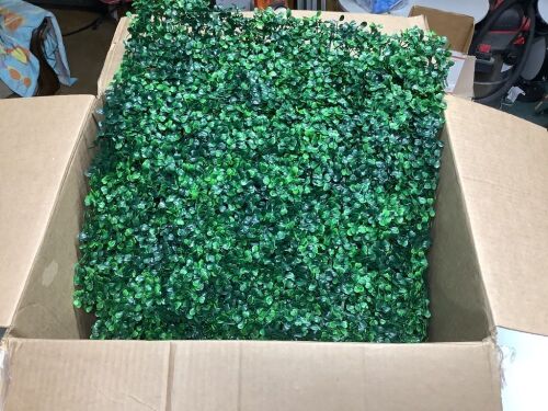 Artificial Boxwood Hedge Panels, 12pc  - Lot 702