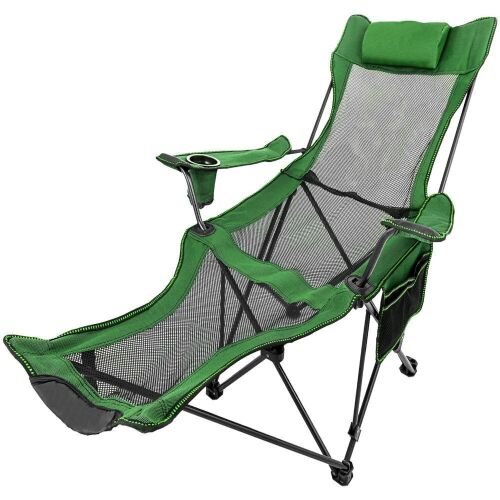 VEVOR Folding Camp Chair with Footrest, Cup Holder and Storage Bag - Lot 703