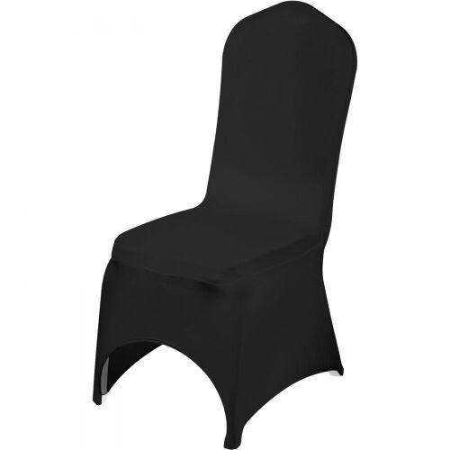 VEVOR 50 Pcs Black Polyester Spandex Stretch Arched-Front Chair Covers - Lot 664