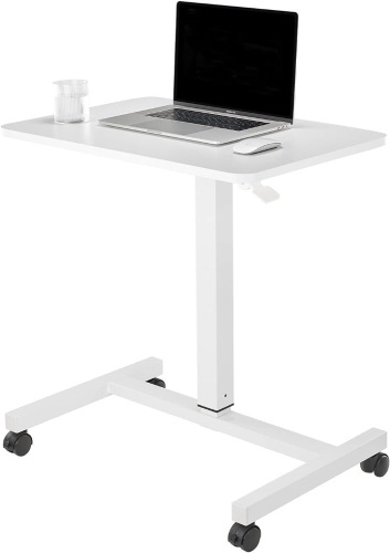 CLATINA Pneumatic Sit to Stand Mobile Laptop Desk  with Lockable Wheels - Missing Hardware  - Lot 530