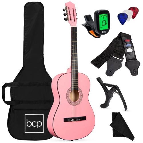Beginner Acoustic Guitar Set w/ Case, Strap, Digital Tuner, Strings - Lot 9547