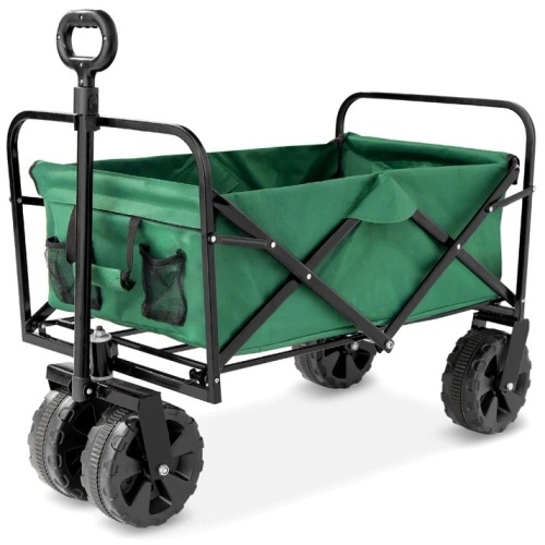 Indoor Outdoor Utility Cart w/ 360-Degree Wheels, Adjustable Handle - 36in - Lot 9565