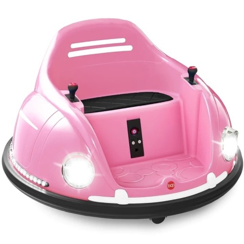 6V Kids Ride On Bumper Car Toy w/ Remote, Harness, Lights, 360 Degree Spin - Lot 9593