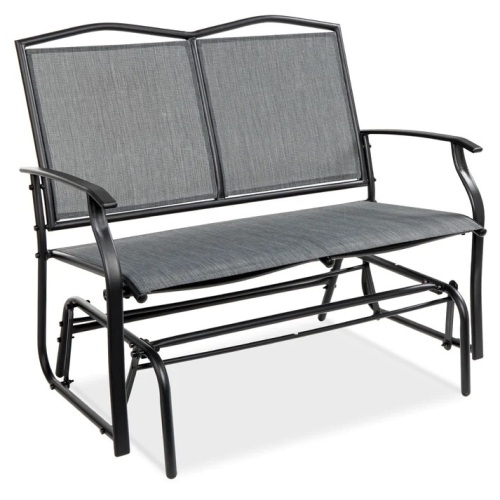 2-Person Patio Loveseat Swing Glider, Bench Rocker w/ Armrests - Lot 9748
