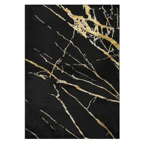 Antep Rugs Babil Gold 7'10" x 10' Marble Abstract Modern Indoor Area Rug - Lot 327