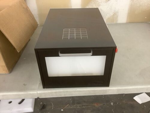Black Wall Mount Mailbox - Front Cracked - Lot 666