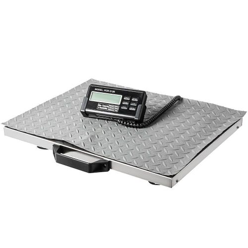 VEVOR Stainless Steel Industrial Digital Floor Scale 440Lbs x 0.2Lbs, 20.5x16.5 Inch - Lot 673