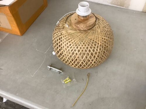 Rattan Woven Ceiling Light  - Lot 693