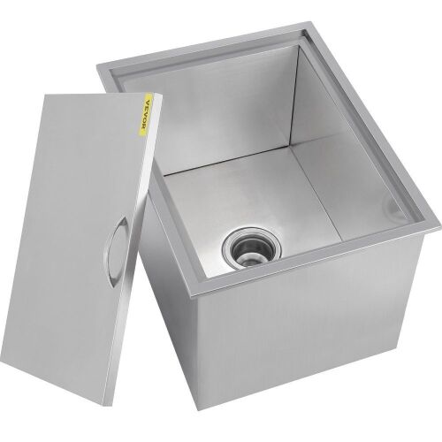 VEVOR Stainless Steel Drop in Ice Chest 22''L x 17''W x 12''H with Cover, Drain-pipe and Drain Plug Included - Lot 217