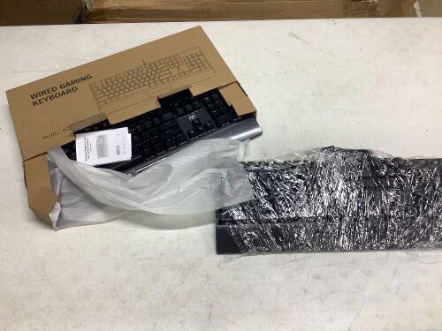 Lot of (2) Wired Mechanical Gaming Keyboards  - Lot 619