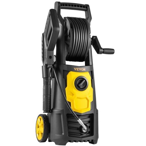 VEVOR Electric Pressure Washer w/ 30 ft Hose & Reel, 5 Quick Connect Nozzles, 2000 PSI, Max 1.65 GPM - Lot 658