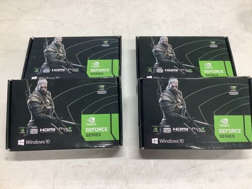 Lot of (4) Windows 10 NVIDIA GEForce Series Multimedia 3D Graphic Accelerator - Lot 326