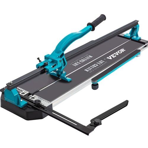 VEVOR 24 Inch Manual Tile Cutter w/Single Rail Double Brackets, 3/5 in Cap w/Precise Laser Guide - Lot 418
