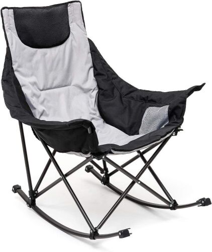 SUNNYFEEL Luxury Padded Rocking Lawn Chair, 300 LBS Heavy Duty  - Lot 438