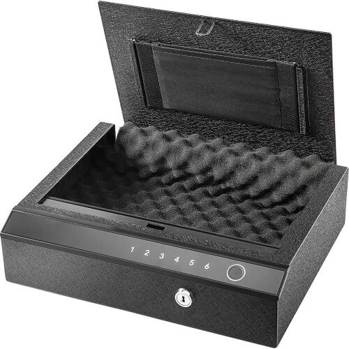 VEVOR Steel 3-Way Quick Access Firearm Case Box, Advanced Biometric Technology  - Lot 212