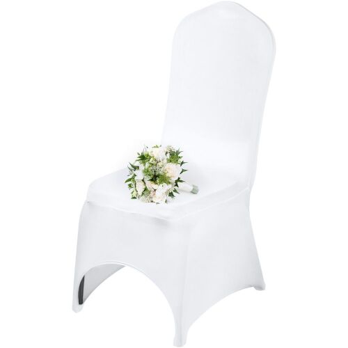 VEVOR Spandex White Chair Covers Arched, 50pcs - Lot 328