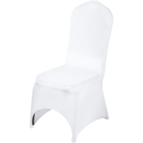 Universal 100 Pcs Polyester Spandex Wedding Chair Covers Arched Front White - Lot 102