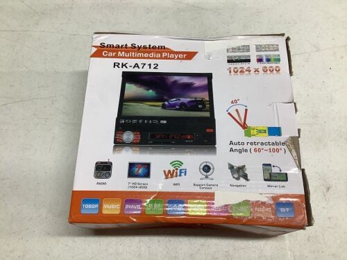 Car Multimedia Player with Retractable Screen - No Wiring Harness - Lot 185