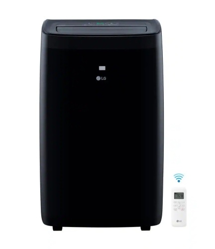 LG 10,000 BTU (DOE) 115-Volt Portable Air Conditioner, Cools 450 Sq Ft with Dehumidifier Function, Wi-Fi Enabled - Lot 82