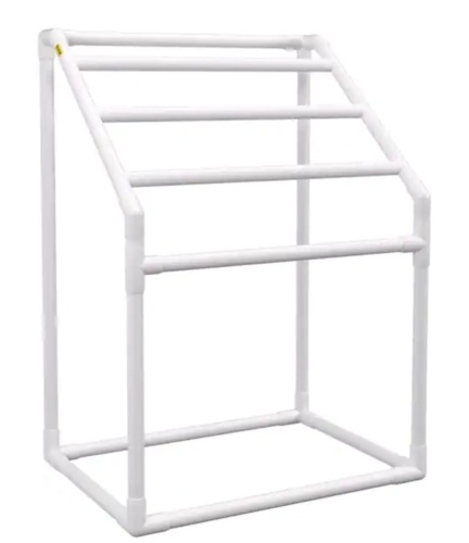 5 Bar Outdoor PVC Trapedozal Pool Towel Rack 37 in. L x 24 in. W x 50 in. H  - Lot 573