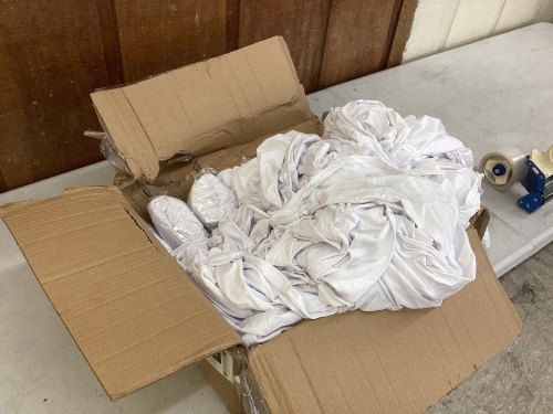 White Spandex Chair Covers, 50pcs - Some Still in Packages - Lot 210
