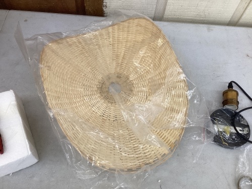 Rattan Light Fixture  - Lot 317