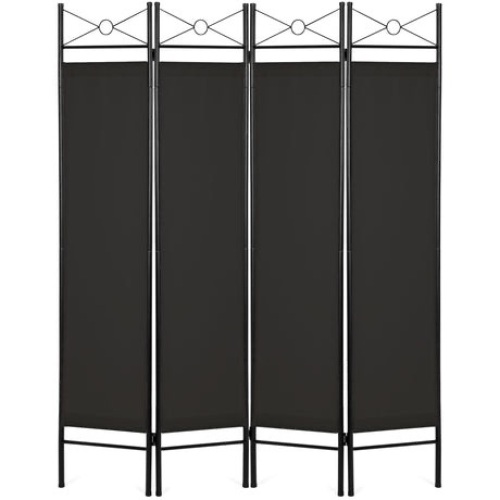 4-Panel Folding Privacy Screen Room Divider Decoration Accent, 6ft  - Lot 406