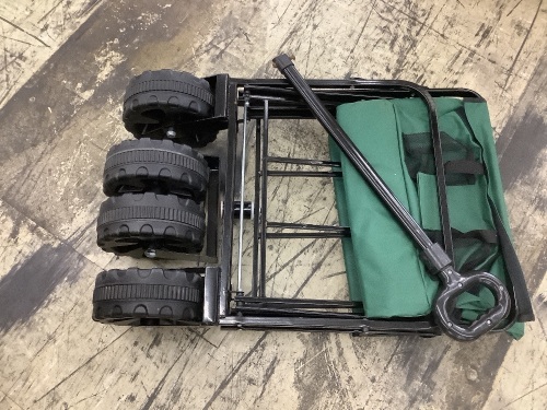 Indoor Outdoor Utility Cart w/ 360-Degree Wheels, Adjustable Handle - 36in  - Lot 550
