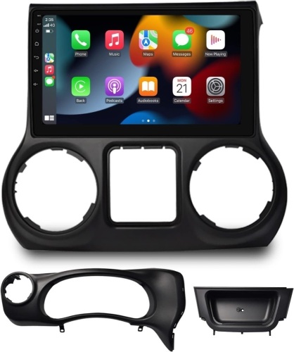 IYING 10.1 Inch in-Dash Head Unit Wireless CarPlay Android Auto Car Stereo 4GB+64GB Android 10.0 AM/FM Radio WiFi Bluetooth GPS Navigation Car Multimedia Compatible with Jeep Wrangler 2015-2017 - Lot 153