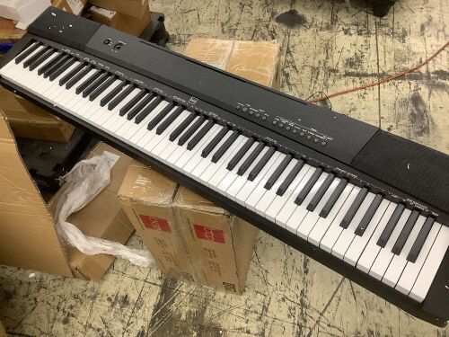 88-Key Digital Piano Set w/ Semi-Weighted Keys, Stand, Sustain Pedal - Volume Knob Broken Off - Lot 201