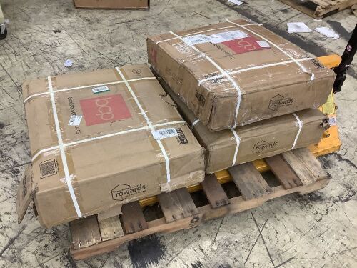 Lot of (3) 81lb. Heavy Duty Concrete Umbrella Base Stand w/ Wheels - Uninspected - Lot 357