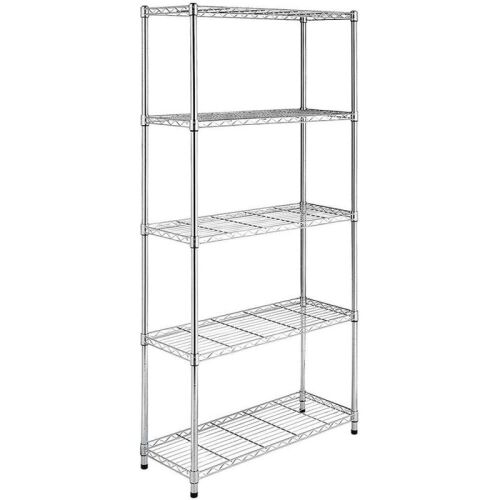 Adjustable 5-Shelf Metal Storage Rack 29''L x 13''W x 59''H  - Lot 546