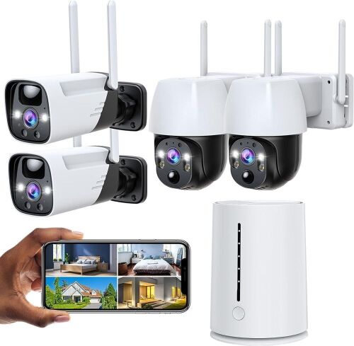 CAMBLINK Wireless Security Camera System Battery Powered  - Lot 729